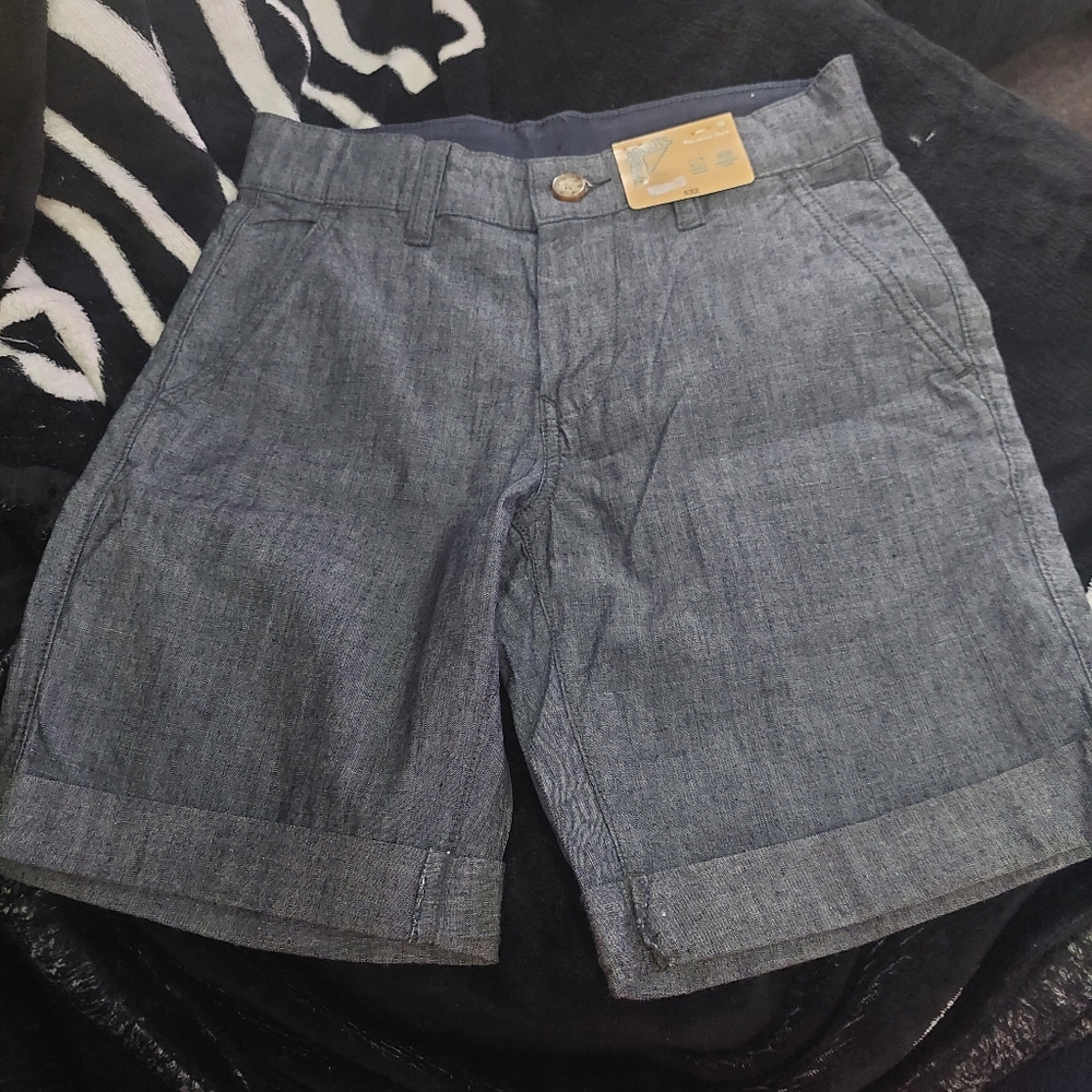 Nwt‎ Thereabouts boys flex Chino shorts size 10 med indigo chambray